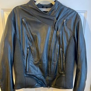 Harley Davidson Womens FXRG Black Leather Jacket, sz L